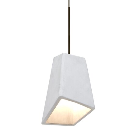 Besa Lighting Skip Cord Pendant, White, Bronze, 1x9W LED 1XT-SKIPWH-LED-BR